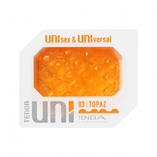 Оранжевый мастурбатор-стимулятор Tenga Uni Topaz - Tenga - в Волжском купить с доставкой