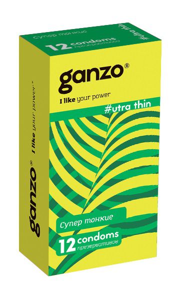 Ультратонкие презервативы Ganzo Ultra thin - 12 шт. - Ganzo - купить с доставкой в Волжском