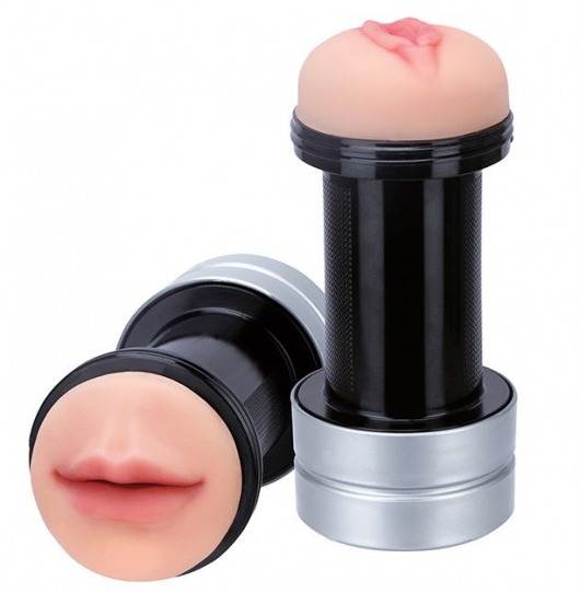 Двусторонний мастурбатор REALSTUFF 2 IN 1 HUMMER MOUTH   VAGINA - ротик и вагина - Dream Toys - в Волжском купить с доставкой