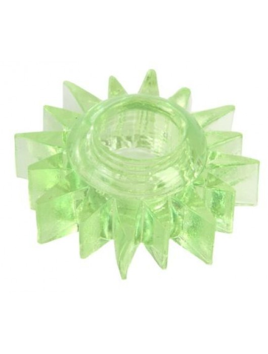 Зеленое эрекционное кольцо-солнце - Toyfa Basic - в Волжском купить с доставкой
