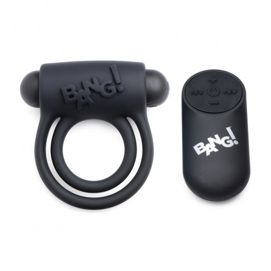 Черное эрекционное виброкольцо 28X Remote Control Vibrating Cock Ring   Bullet - XR Brands - в Волжском купить с доставкой