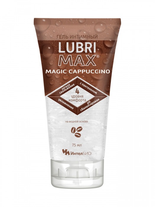 Интимный гель-смазка на водной основе Lubrimax Magic Cappuccino - 75 мл. - ИнтелБИО - купить с доставкой в Волжском