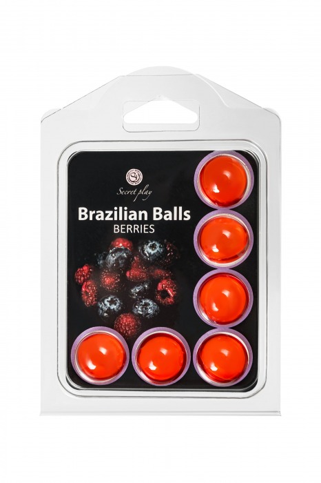 Набор из 6 шариков с массажным маслом Brazilian Balls с ароматом ягод - Secret Play - купить с доставкой в Волжском