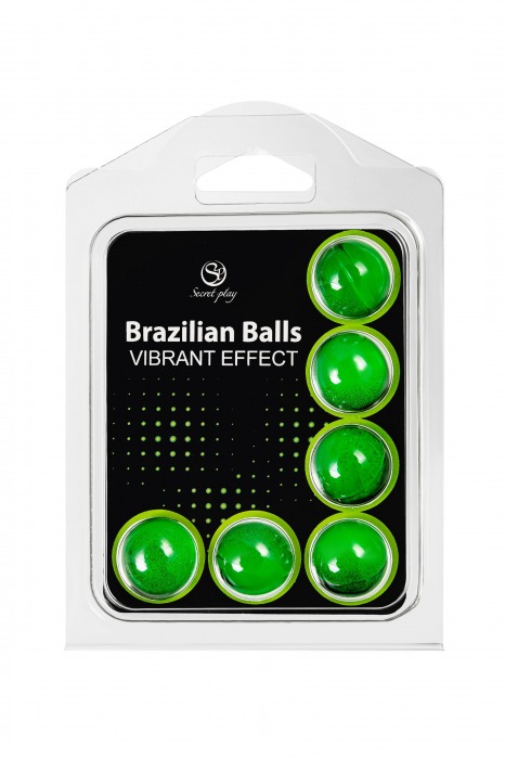 Набор из 6 шариков с массажным маслом Brazilian Balls с эффектом вибрации - Secret Play - купить с доставкой в Волжском