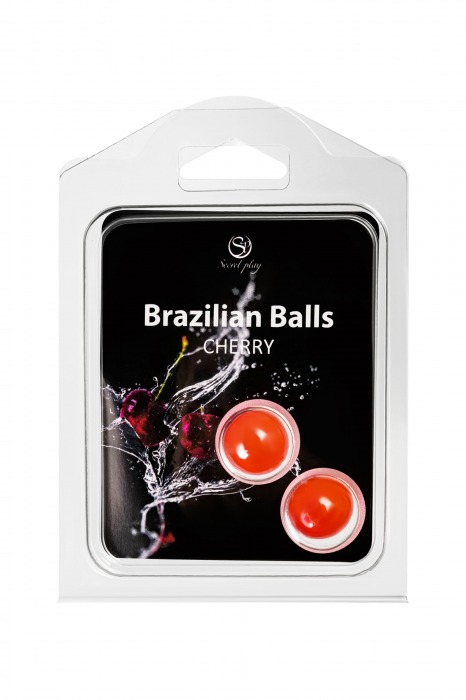 Набор из 2 шариков с массажным маслом Brazilian Balls с ароматом вишни - Secret Play - купить с доставкой в Волжском