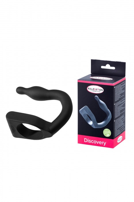 Эрекционное кольцо с вибровтулкой Discovery - MALESATION - в Волжском купить с доставкой
