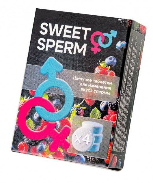 Шипучие таблетки для мужчин Sweet Sperm для изменения вкуса спермы (4 шт. по 0,5 гр.) - Капиталпродукт - купить с доставкой в Волжском