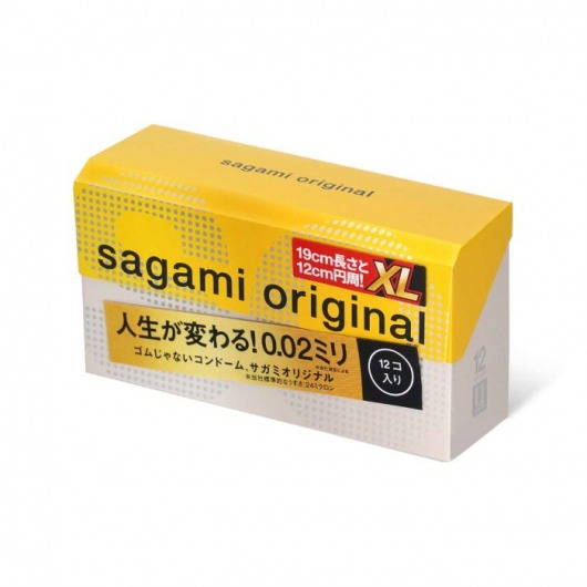 Презервативы увеличенного размера Sagami Original 0.02 XL-size - 12 шт. - Sagami - купить с доставкой в Волжском