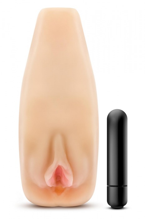 Мастурбатор-вагина с вибрацией Soft   Wet Natasha Realistic Beige Masturbator - Blush Novelties - в Волжском купить с доставкой