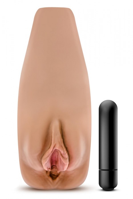 Маструбатор-вагина с вибрацией Soft   Wet Renata Realistic Tan Masturbator - Blush Novelties - в Волжском купить с доставкой