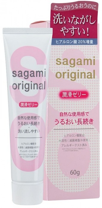 Гель-смазка на водной основе Sagami Original - 60 гр. - Sagami - купить с доставкой в Волжском