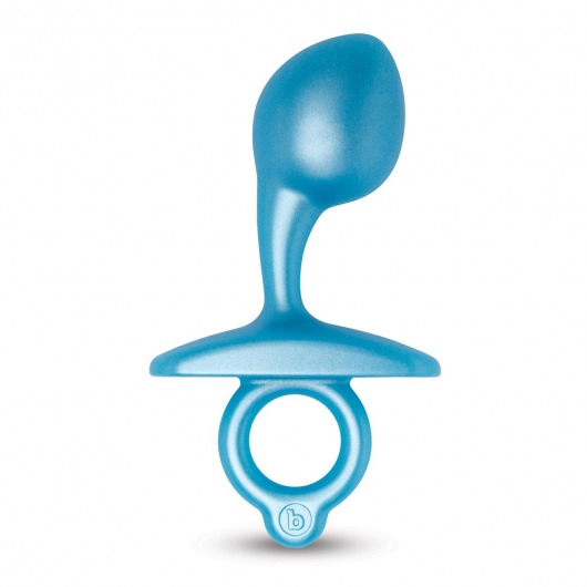 Голубая анальная пробка для массажа простаты Bulb Silicone Prostate Plug - 10,7 см. - b-Vibe - в Волжском купить с доставкой