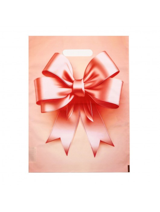 Пакет с принтом в виде банта с вырубной ручкой (30х40 см) - Сима-Ленд - купить с доставкой в Волжском