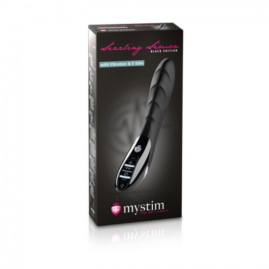 Вибратор с электростимуляцией Sizzling Simon Black Edition - 27 см. - MyStim - купить с доставкой в Волжском