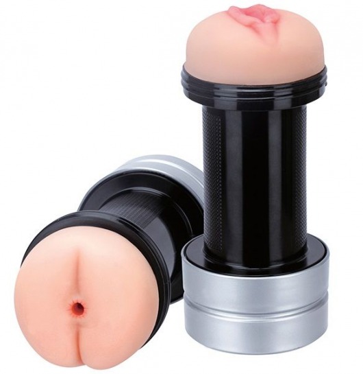 Мастурбатор 2-в-1 REALSTUFF 2 IN 1 HUMMER ANUS   VAGINA: вагина и анус - Dream Toys - в Волжском купить с доставкой
