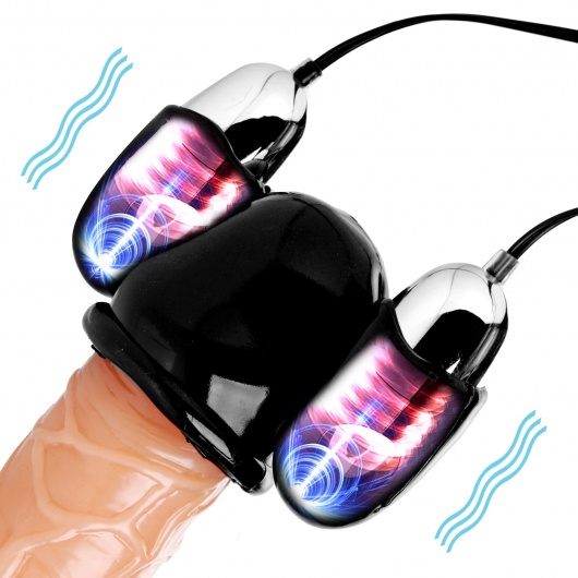 Черная стимулирующая насадка для головки полового члена Multi Speed Vibrating Penis Head Teaser - XR Brands - в Волжском купить с доставкой