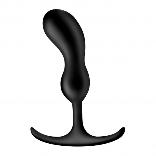 Черный массажер простаты с утяжелителями Premium Silicone Weighted Prostate Plug Medium - 16,3 см. - XR Brands - в Волжском купить с доставкой