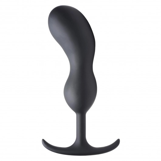 Черный массажер простаты с утяжелителями Premium Silicone Weighted Prostate Plug XL - 20,8 см. - XR Brands - в Волжском купить с доставкой