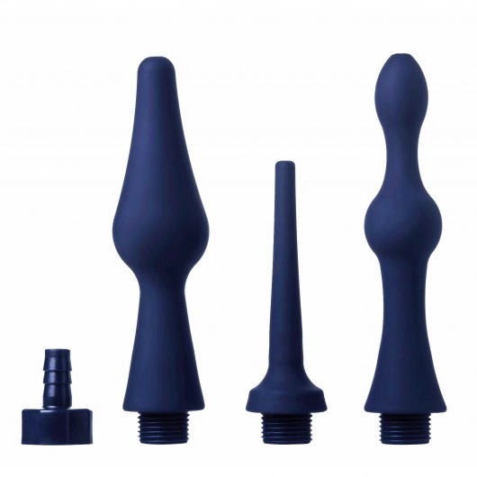 Набор из 3 универсальных насадок для анального душа Universal 3 Piece Silicone Enema Attachment Set - XR Brands - купить с доставкой в Волжском