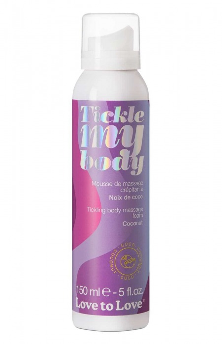 Массажная хрустящая пенка Tickle My Body Coconut с ароматом кокоса - 150 мл. - Love to Love - купить с доставкой в Волжском