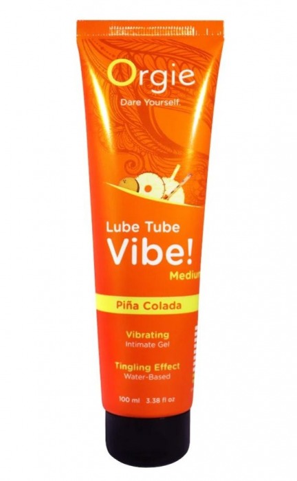 Гель с эффектом вибрации Lube Tube Vibe Medium Pina Colada - 100 мл. - ORGIE - купить с доставкой в Волжском