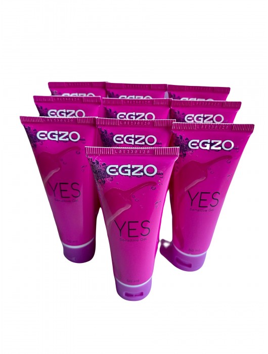 Набор из 10 согревающих лубрикантов на водной основе Egzo Yes (по 50 мл.) - EGZO - купить с доставкой в Волжском