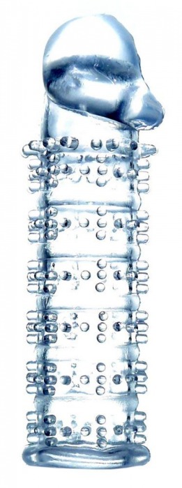 Прозрачная насадка на пенис с рельефом - 12 см. - Boys of Toys - в Волжском купить с доставкой