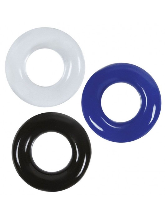 Набор из 3 эрекционных колец без рельефа - Boys of Toys - в Волжском купить с доставкой