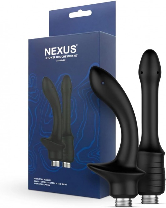 Набор из 2 насадок для анального душа Shower Douche Duo Kit Beginner - Nexus Range - купить с доставкой в Волжском