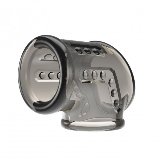 Дымчатая насадка на пенис и мошонку - Baile - в Волжском купить с доставкой