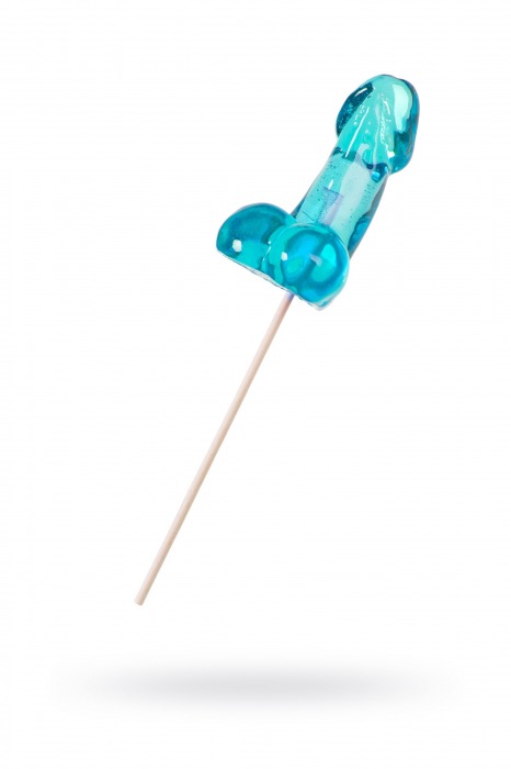 Голубой леденец в форме члена со вкусом блю кюрасао - 80 гр. - Sosuчki - купить с доставкой в Волжском