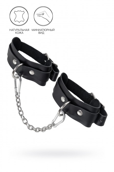 Черные мини-оковы со скруглёнными углами - Pecado - купить с доставкой в Волжском