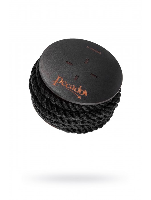 Черная веревка для шибари на катушке - 5 м. - Pecado - купить с доставкой в Волжском