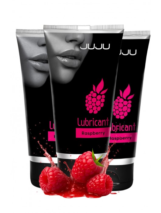 Набор из 3 съедобных лубрикантов JUJU со вкусом малины - JuJu - купить с доставкой в Волжском