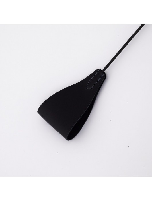 Стек с широким черным кожаным наконечником и металлической ручкой - 67 см. - Crazy Handmade - купить с доставкой в Волжском