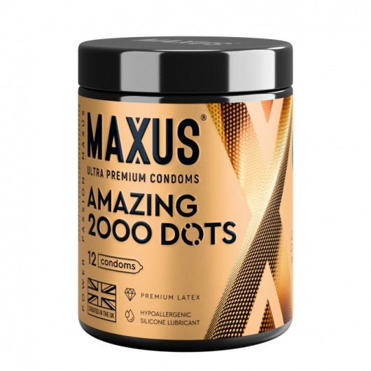 Точечные презервативы MAXUS 2000 Amazing Dots с железным кейсом - 12 шт. - Maxus - купить с доставкой в Волжском