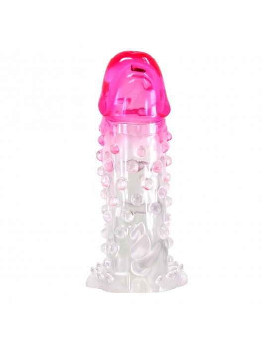 Прозрачно-розовая насадка на пенис Wilford - 13,5 см. - Baile - в Волжском купить с доставкой