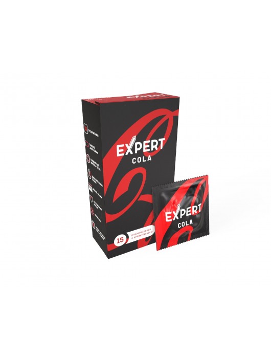 Презервативы с ароматом колы Expert Cola - 15 шт. - Expert - купить с доставкой в Волжском