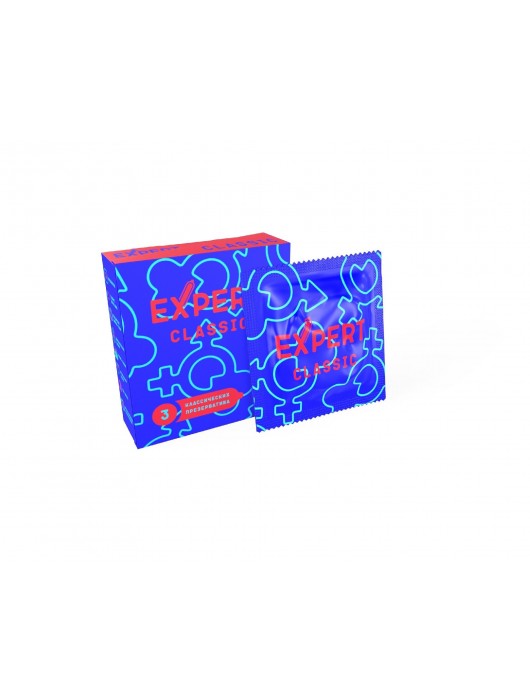 Классические презервативы Expert Classic - 3 шт. - Expert - купить с доставкой в Волжском