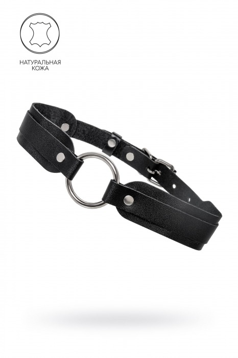 Черный кожаный чокер-ошейник со скруглёнными углами - Pecado - купить с доставкой в Волжском