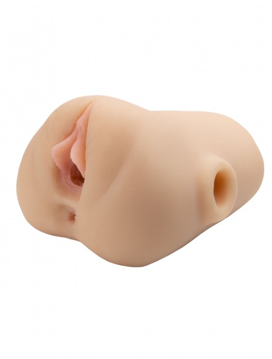 Телесный мастурбатор с вибрацией Double Pounder Vibrating Squeeze Stroker - Pipedream - в Волжском купить с доставкой