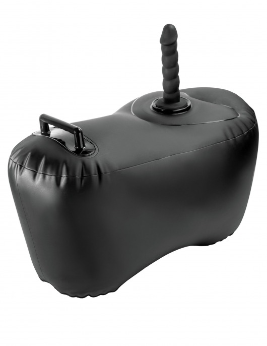 Черное надувное кресло с платформой для фиксации дилдо Body Dock Inflatable Love Seat - Pipedream - купить с доставкой в Волжском