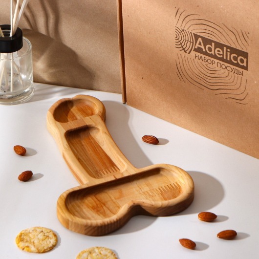 Деревянное блюдо для подачи в форме члена (25 х 16,5 х 1,7 см) - Сима-Ленд - купить с доставкой в Волжском