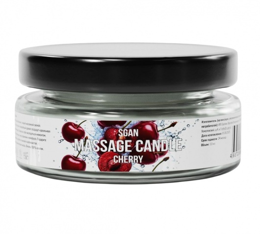 Массажная свеча «Спелая вишня» - 50 мл. - SGAN - купить с доставкой в Волжском