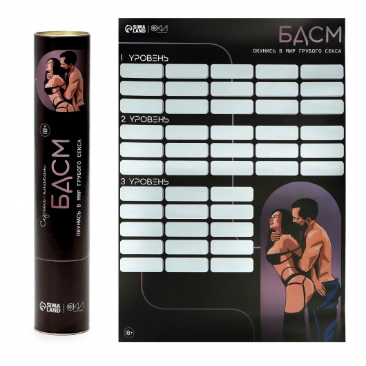 Плакат для двоих со скретч-слоем «БДСМ» - Сима-Ленд - купить с доставкой в Волжском