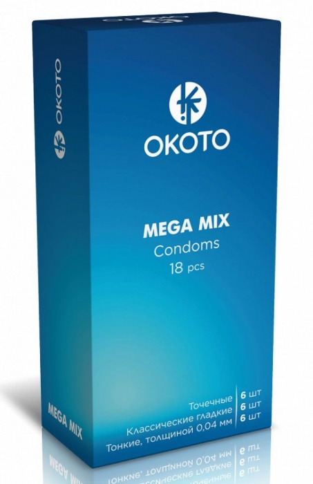 Презервативы OKOTO Mega Mix - 18 шт. - Sitabella - купить с доставкой в Волжском