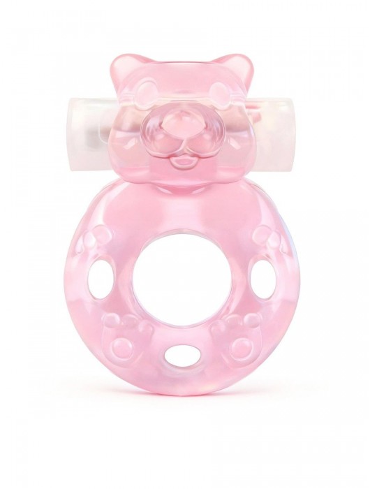 Розовое эрекционное виброкольцо в форме мишки - 1137 - в Волжском купить с доставкой