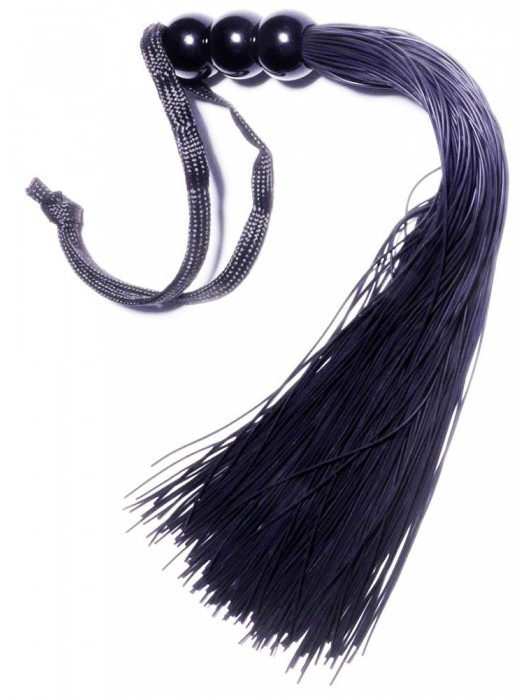 Черная силиконовая плетка - 25,4 см. - Boys of Toys - купить с доставкой в Волжском