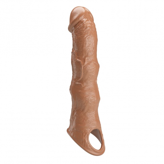 Карамельный фаллоудлинитель с 3 вставками - 28 см. - Baile - в Волжском купить с доставкой