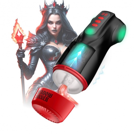 Интерактивный мастурбатор Raven с вакуумом, вибрацией и подсветкой - Shots Media BV - в Волжском купить с доставкой